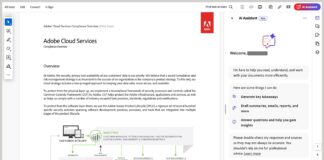 Adobe AI features scanning document