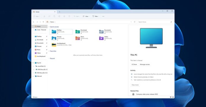 Windows 11 File Explorer update