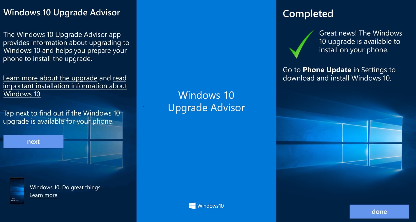 Windows 10 upgrade advisor app
